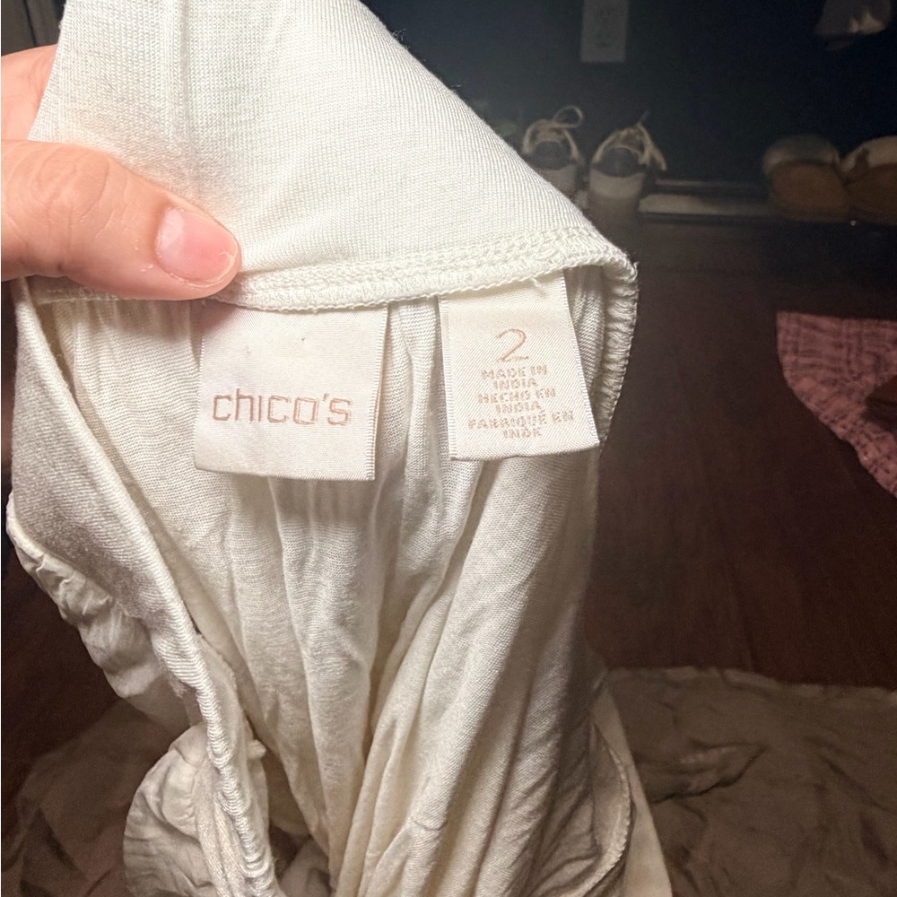 Chico's White Midi Skirt